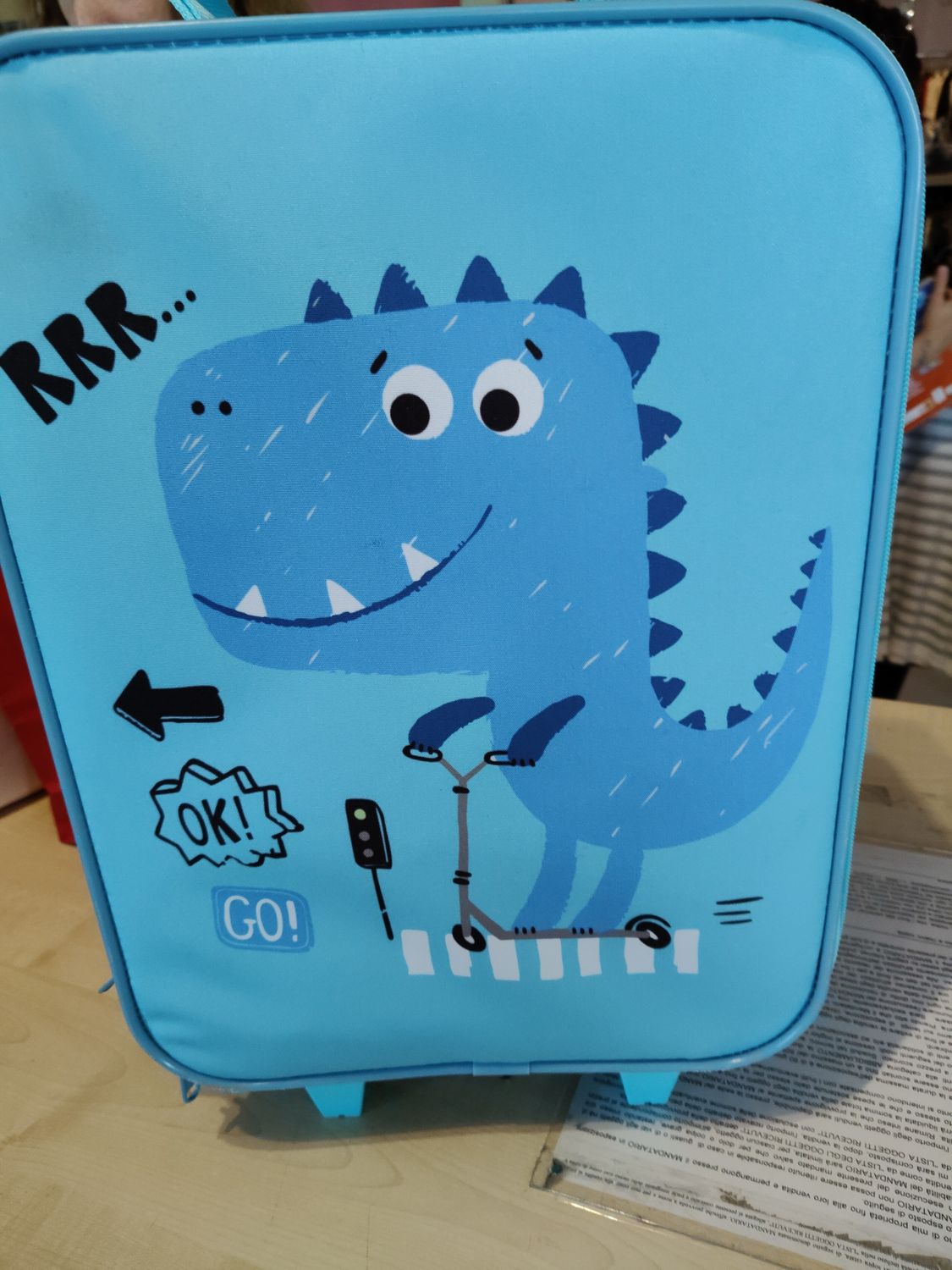 Valigia zainetto e sacca dinosauri