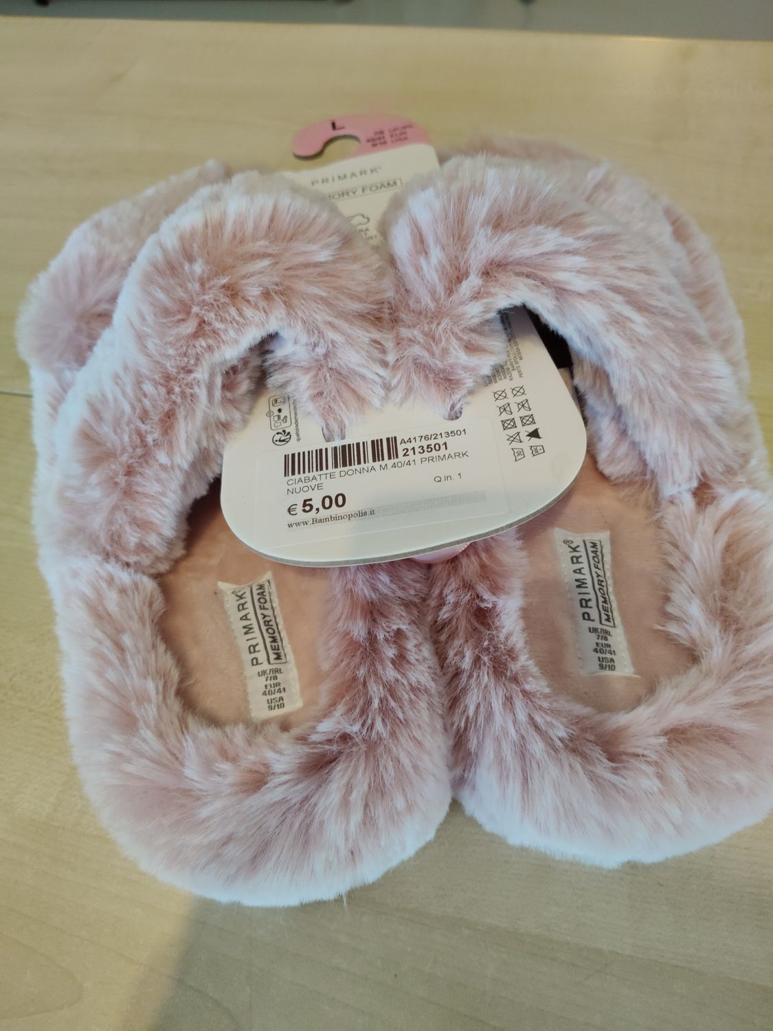 Ciabatte donna n.40/41 memory foam Primark nuove