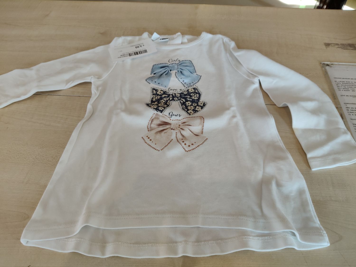 Maglietta bimba 3 anni Ido
