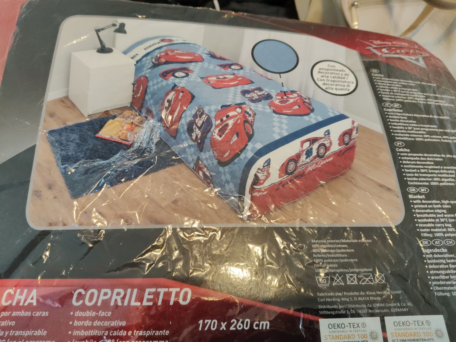 Coperta letto 1 piazza Cars