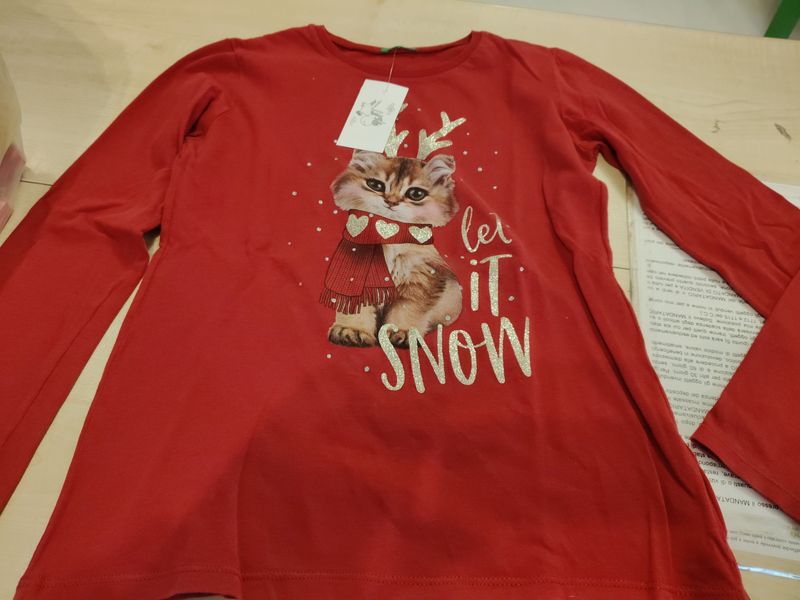 Maglietta bimba 8/9 anni Benetton