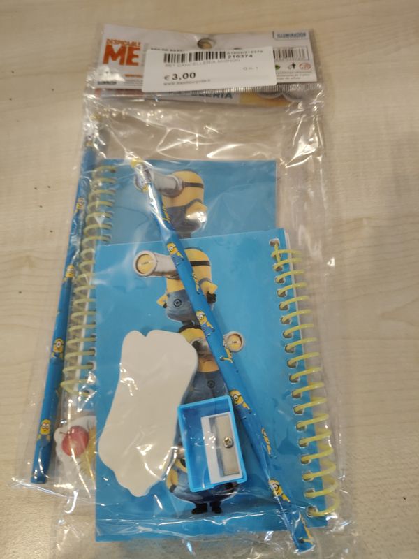 Set cancelleria Minions nuovo 2 confezioni