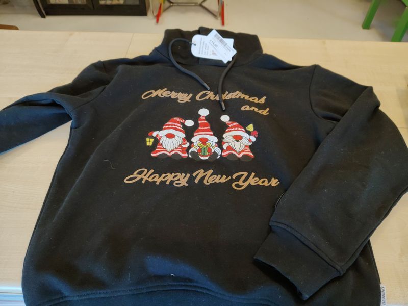 Felpa donna tg L Natale Benning nuova