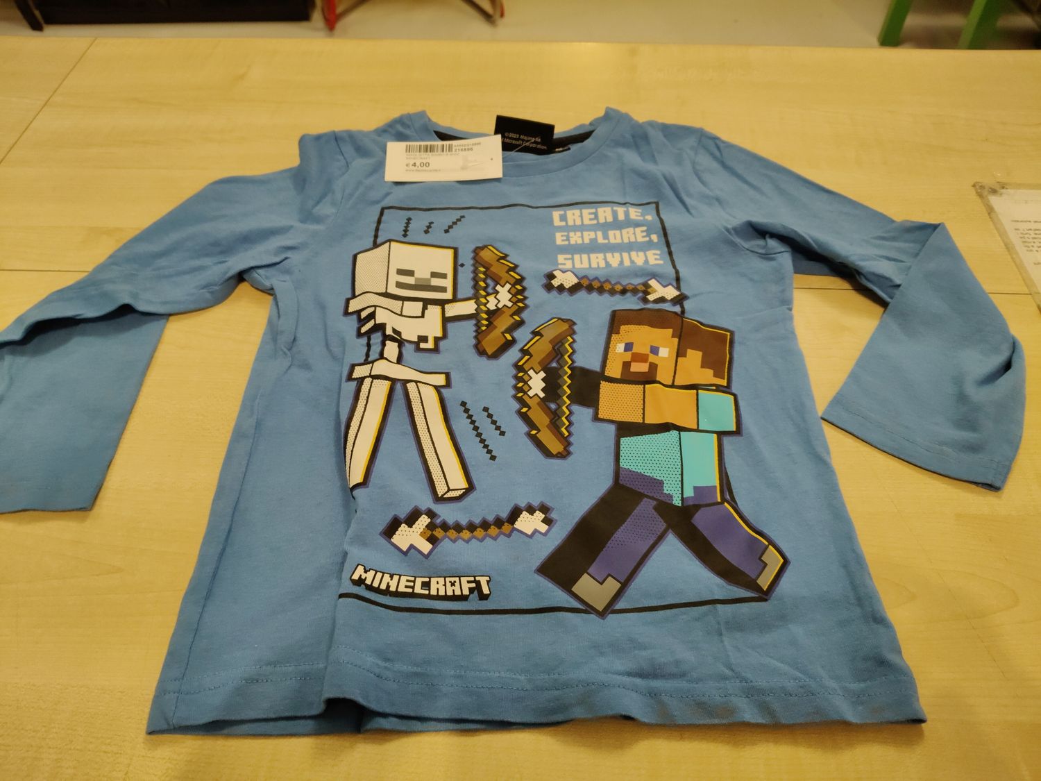 Maglietta bimbo 6 anni Minecraft