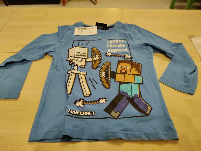 Maglietta bimbo 6 anni Minecraft