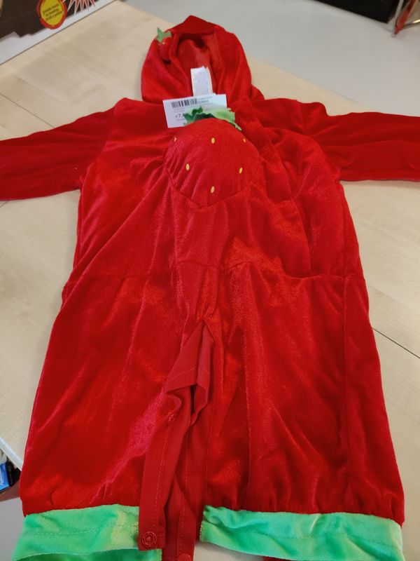 Costume di carnevale fragola 6/12 mesi Costume di carnevale fragola 6/12 mesi