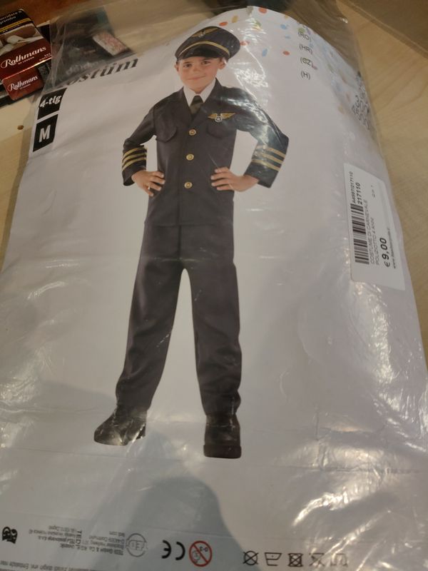 Costume di carnevale pilota aereo 4 anni