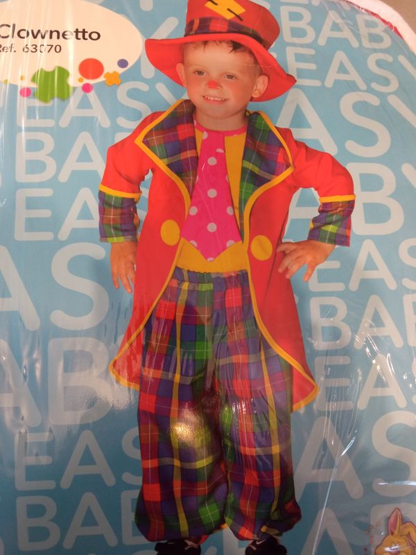 Costume di carnevale clownetto 2 anni