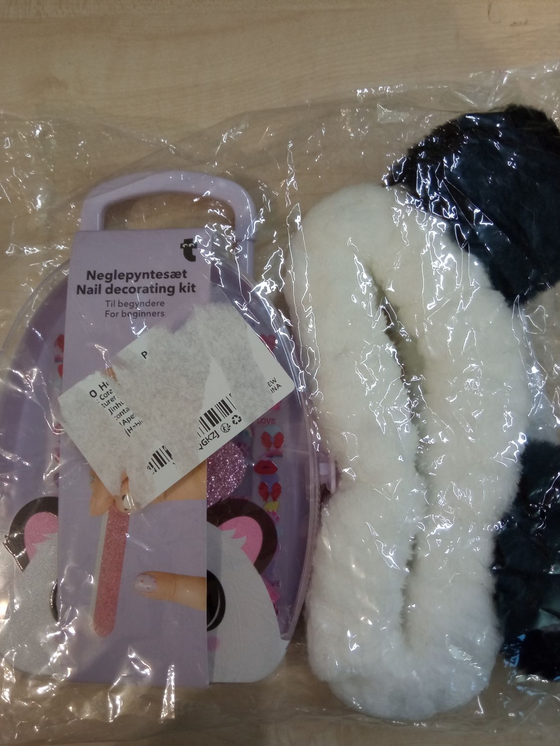 Set unghie e fascia capelli panda