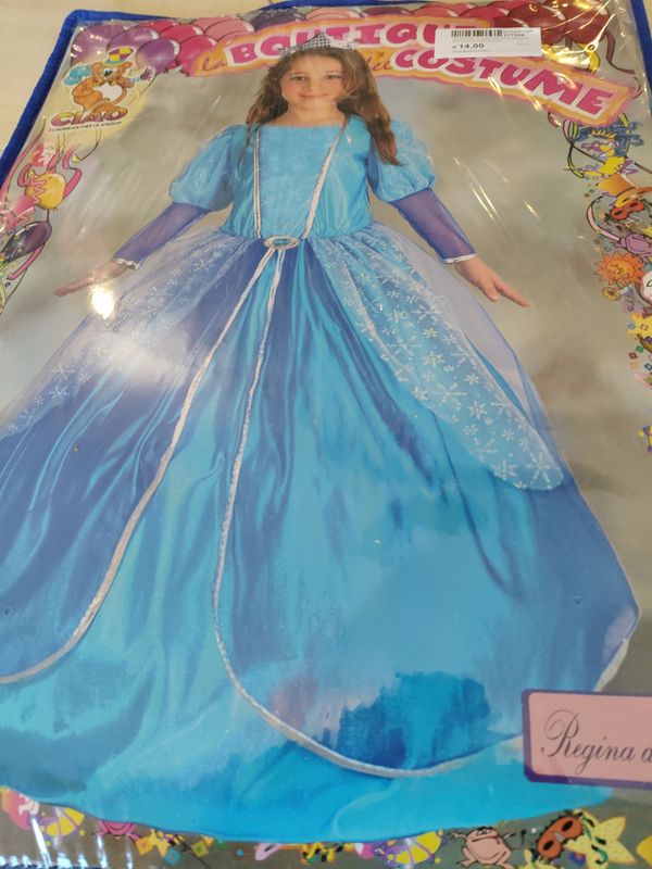 Costume di carnevale regina dei ghiacci 8/10 anni