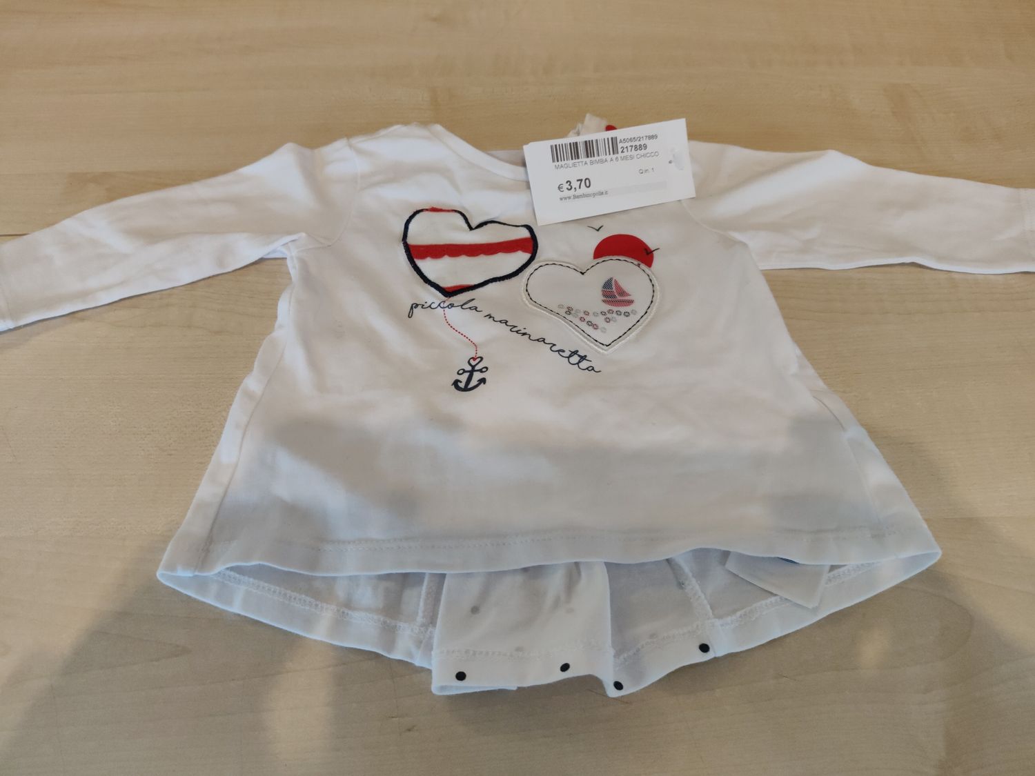 Maglietta bimba 6 mesi Chicco