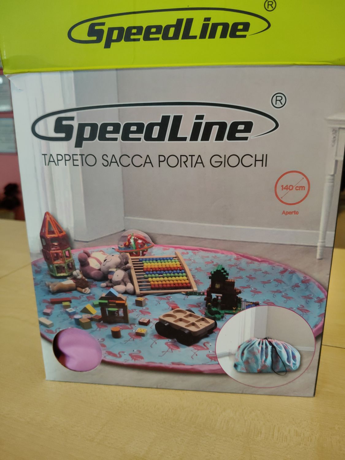 Tappeto sacca porta giochi