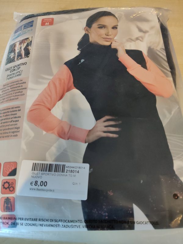 Gilet sportivo donna tg M nuovo