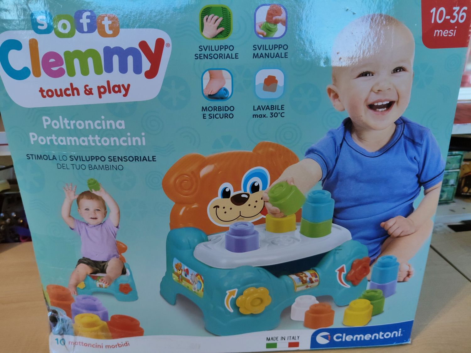 Poltroncina portamattoncini Clementoni