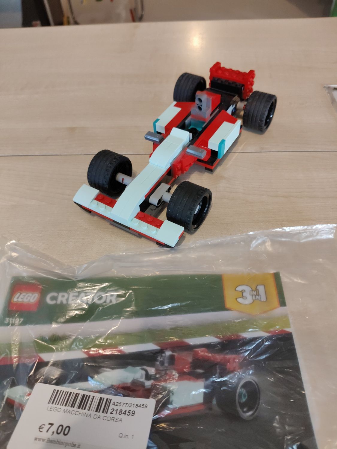 Lego macchina da corsa