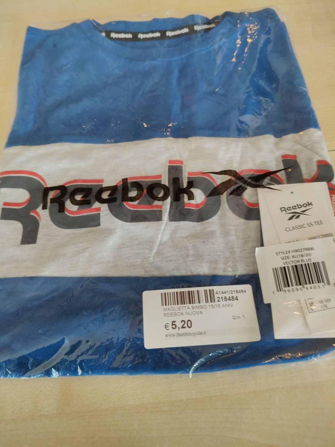 Maglietta bimbo 15/16 anni Reebok nuova