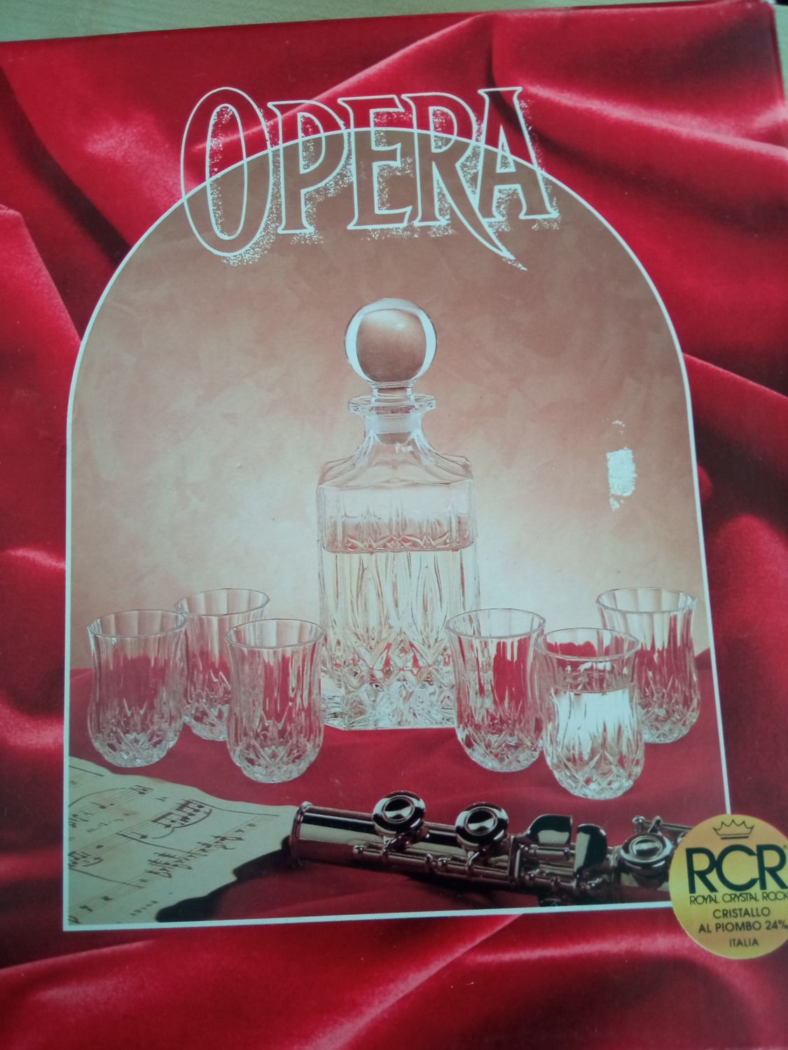 Set liquore cristallo al piombo 24% Opera RCR