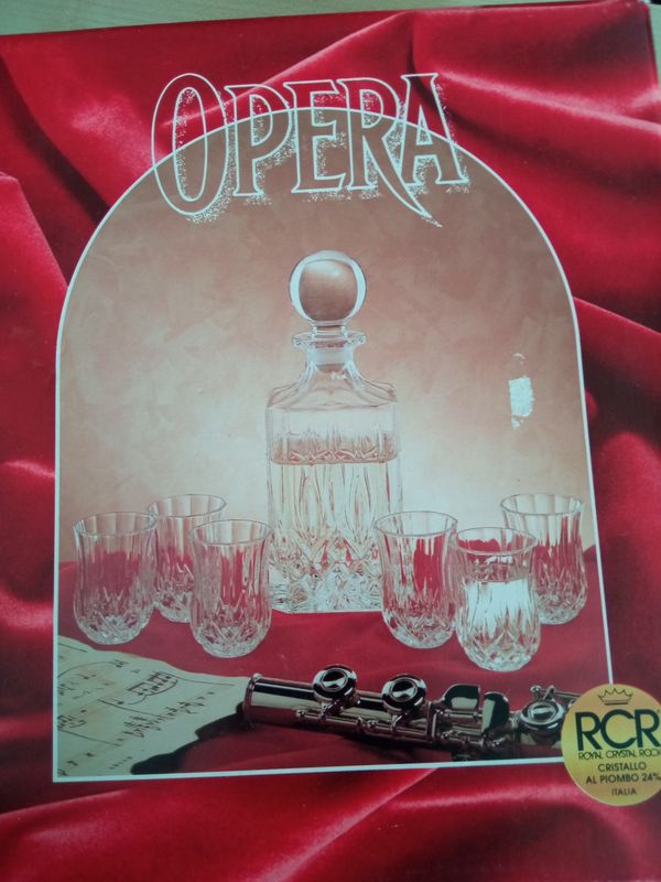 Set liquore cristallo al piombo 24% Opera RCR