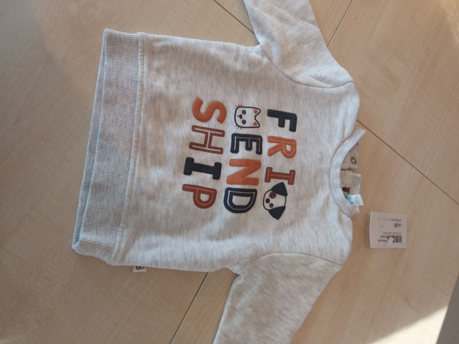 Felpa bimbo 3 mesi Obaibi