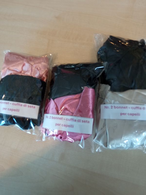 Cuffia di seta per capelli 2 pezzi