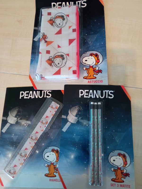 Set cancelleria Snoopy 3 pezzi