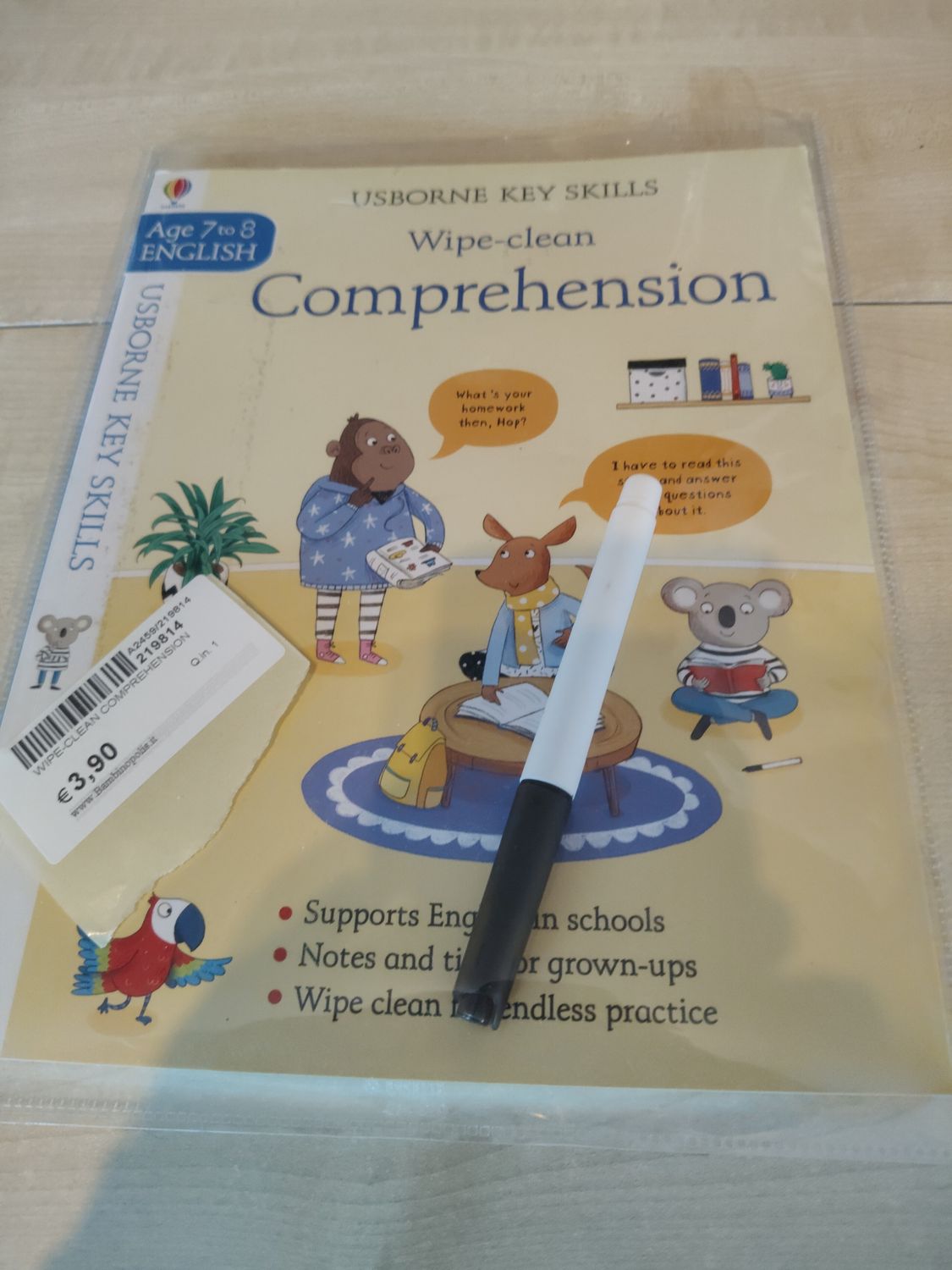 Wipe-clean comprehension