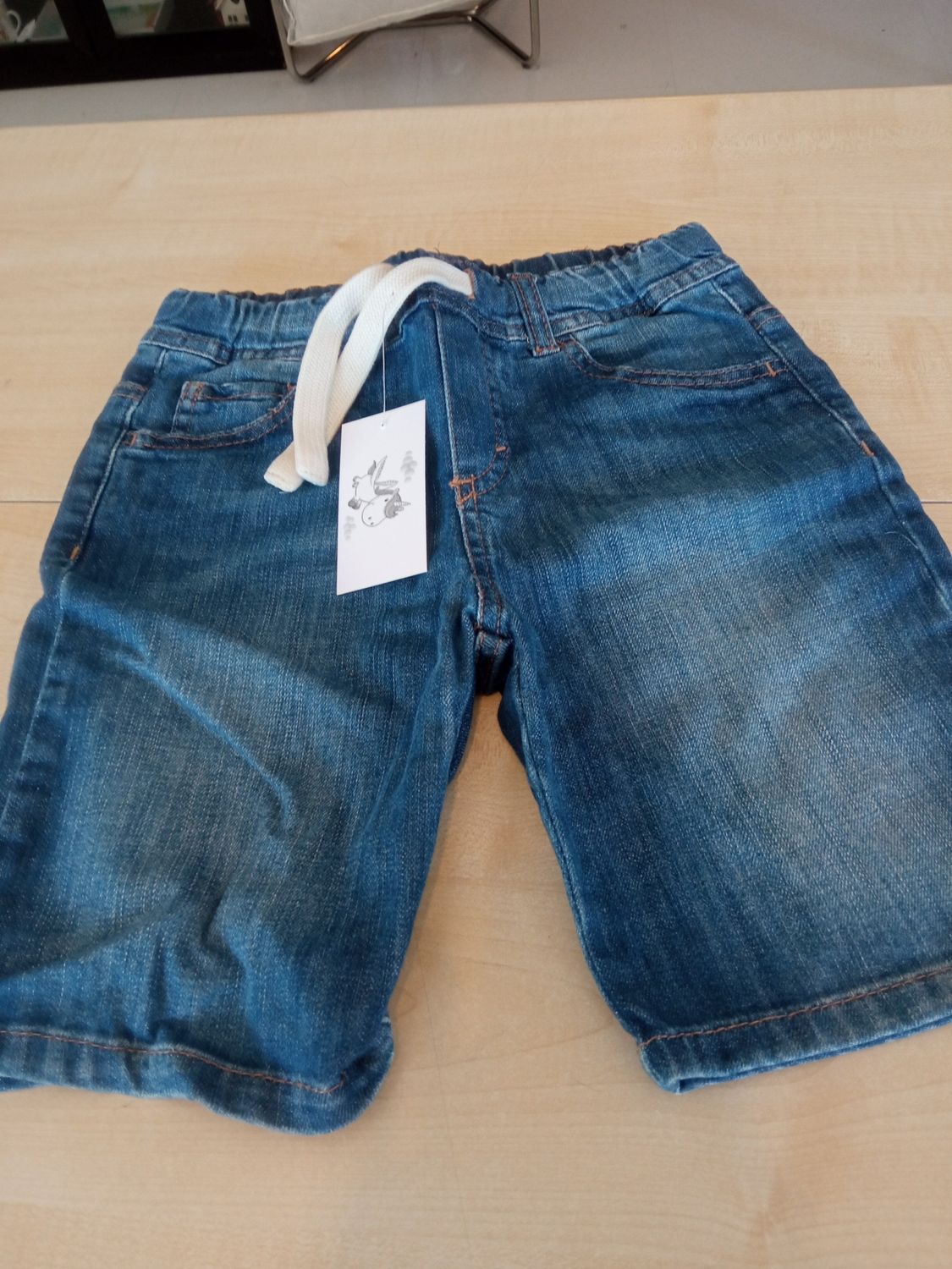 Jeans corti bimbo 6/7 anni Sisley