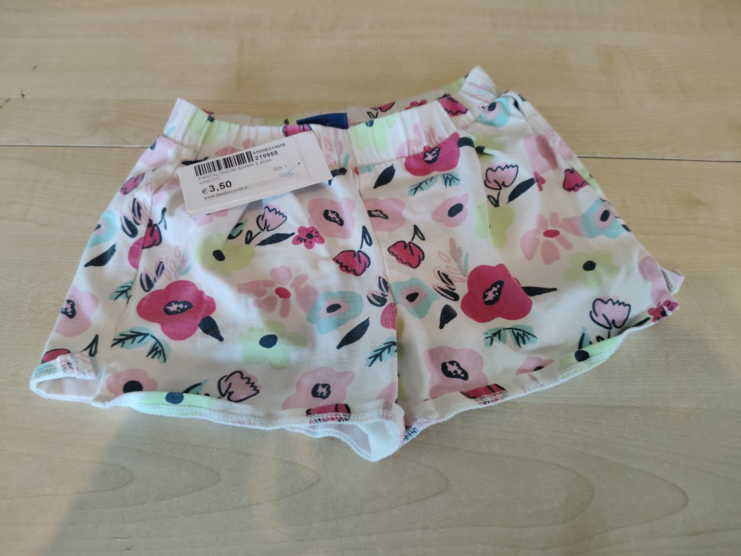 Pantaloncini bimba 3 anni Chicco