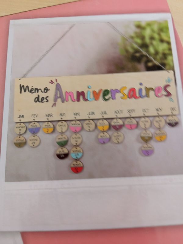 Calendario compleanni Graine Creative