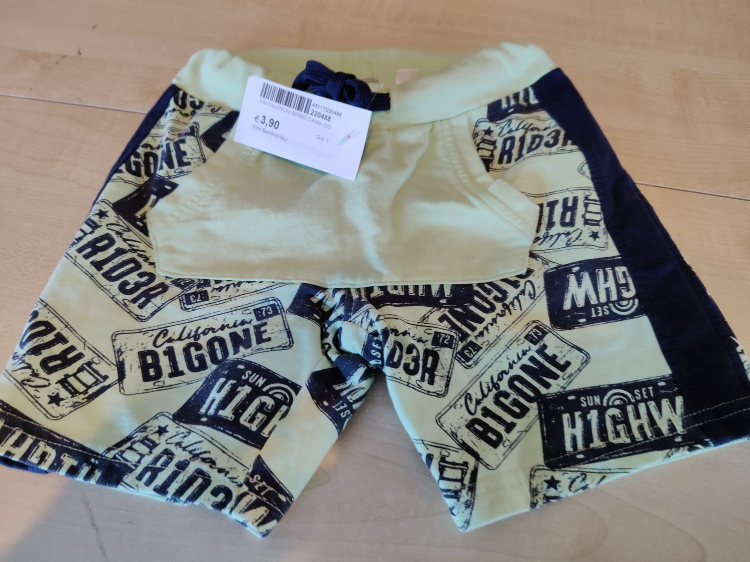 Pantaloncini bimbo 3 anni Ido