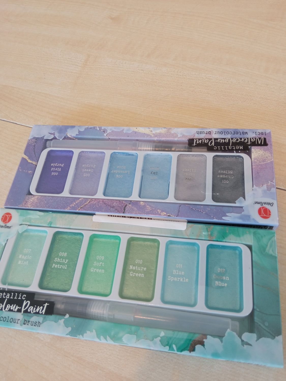 Metallic watercolour paint 2 pezzi