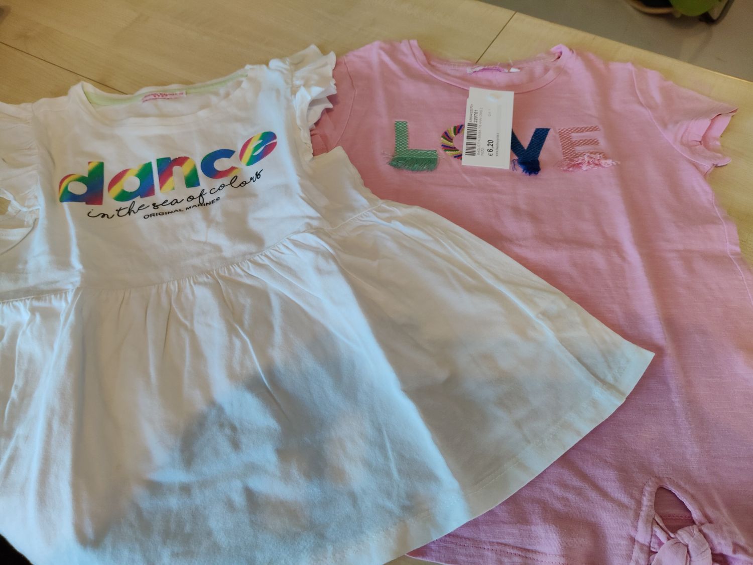 Maglietta bimba 7/8 anni Original marines 2 pezzi