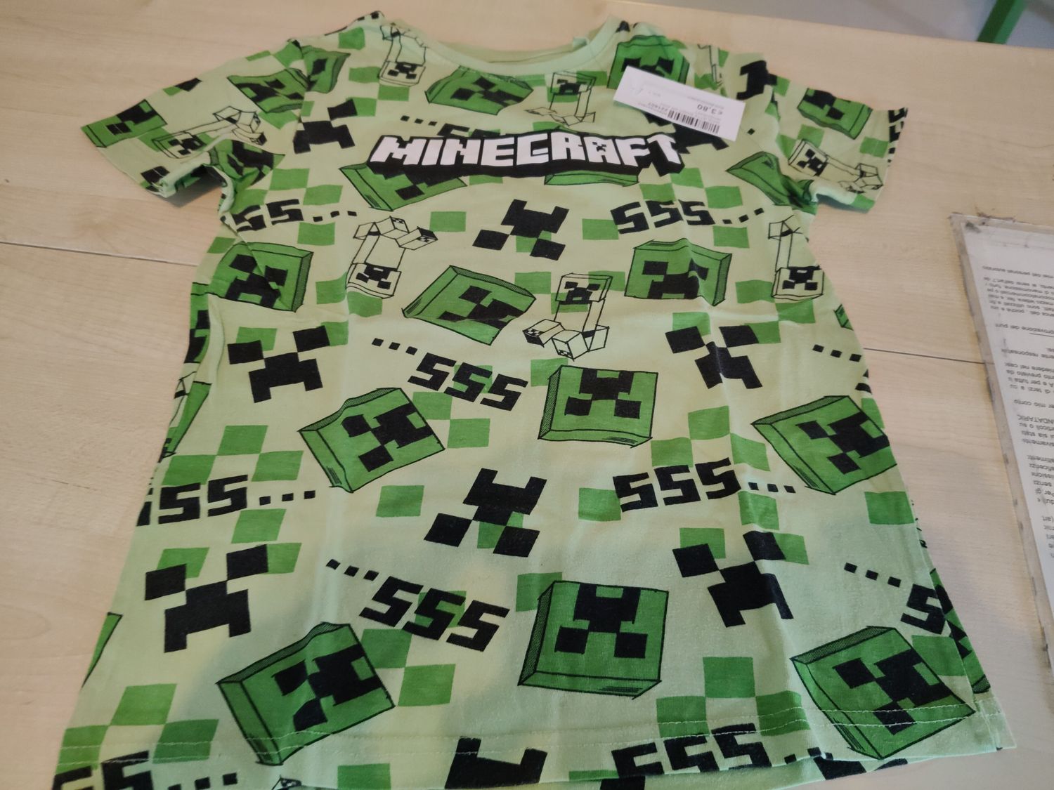 Maglietta bimbo 8/9 anni Minecraft