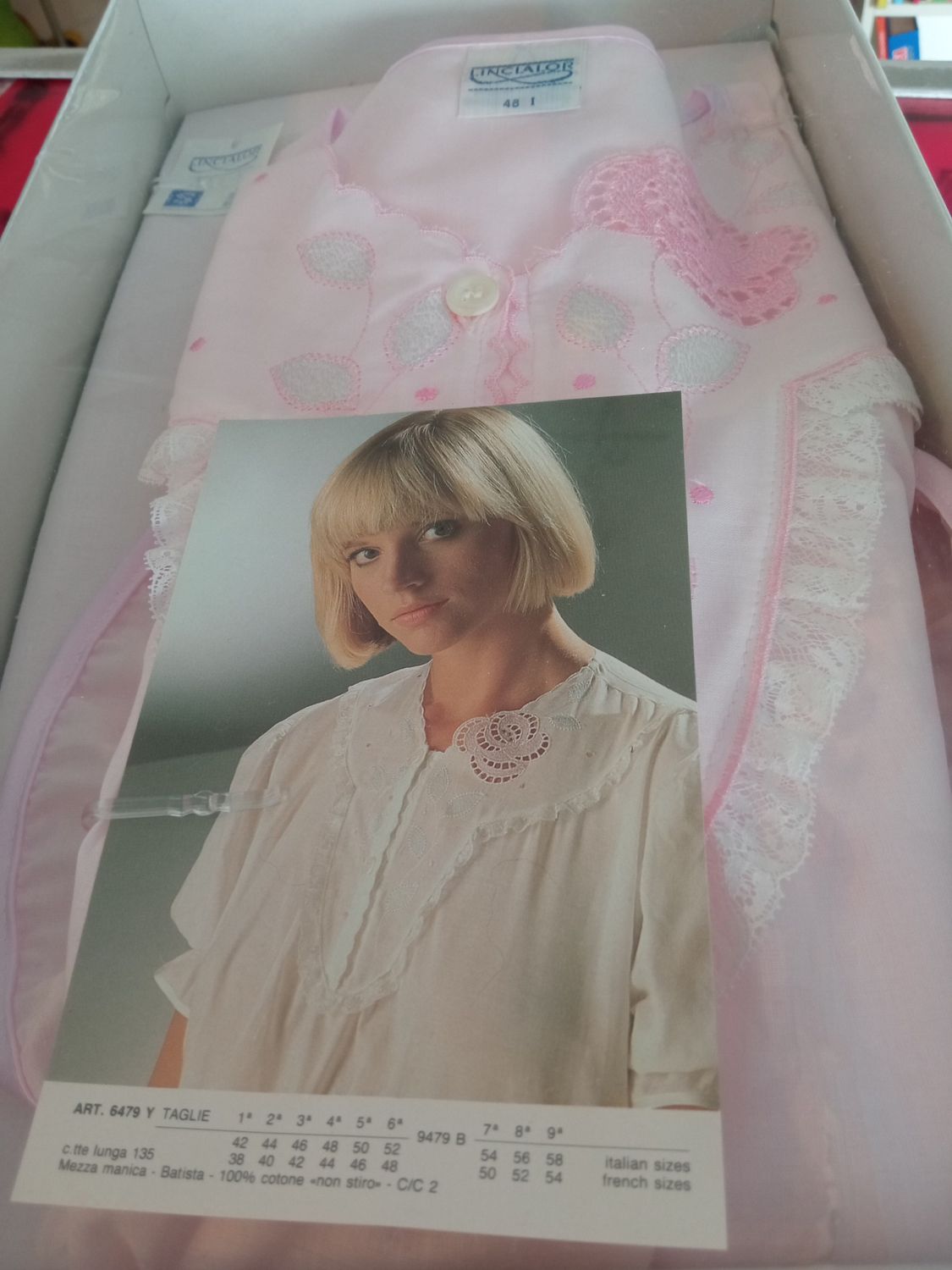 Camicia da notte donna tg 48 Linclaor nuova