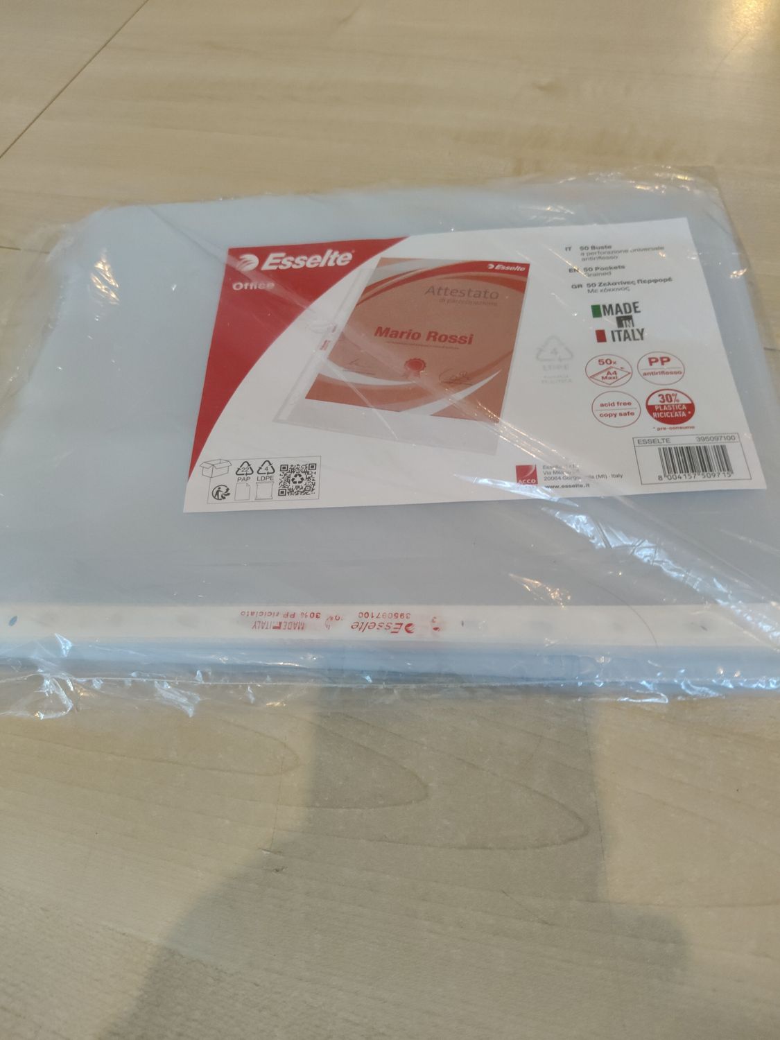 Cartellette di plastica