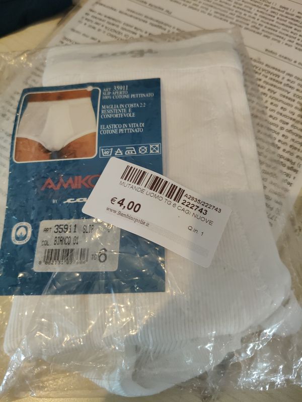 Mutande uomo tg 6 Cagi nuove