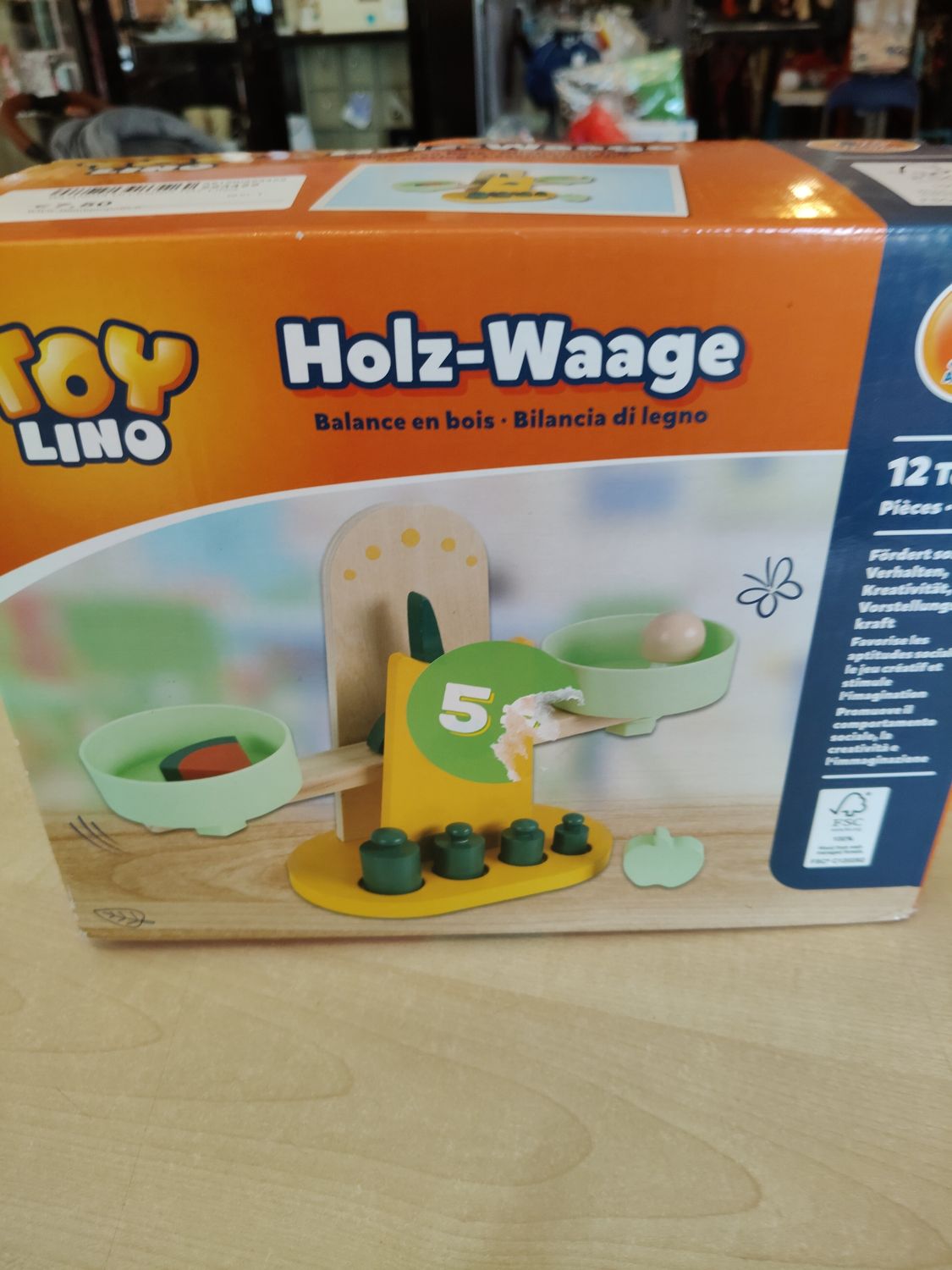 Bilancia di legno Toy Lino