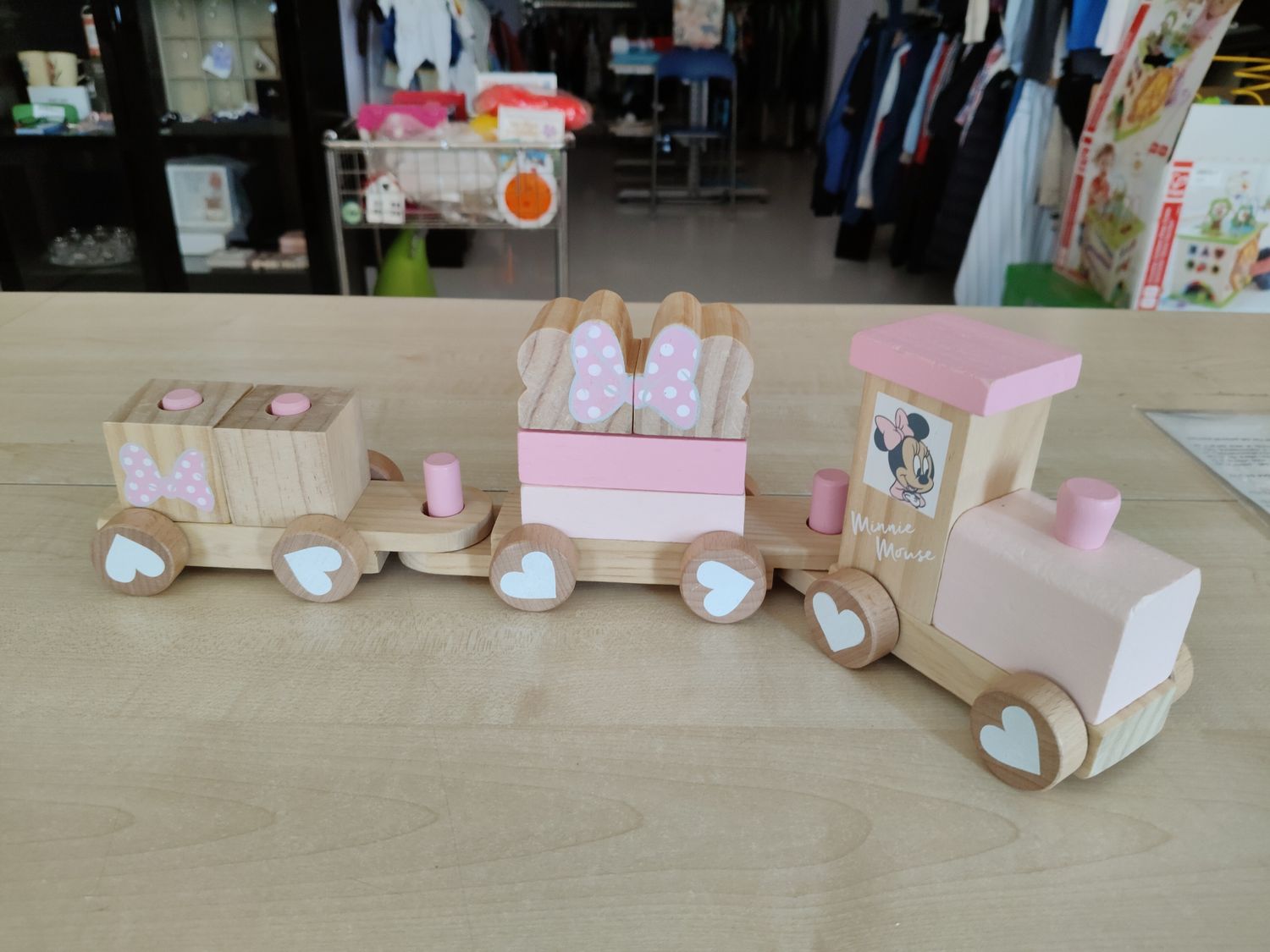 Trenino in legno Minnie