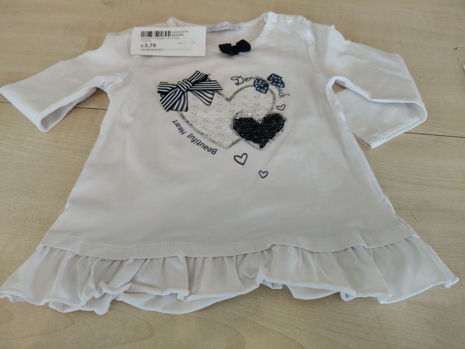 Maglietta bimba 12/18 mesi Loleta