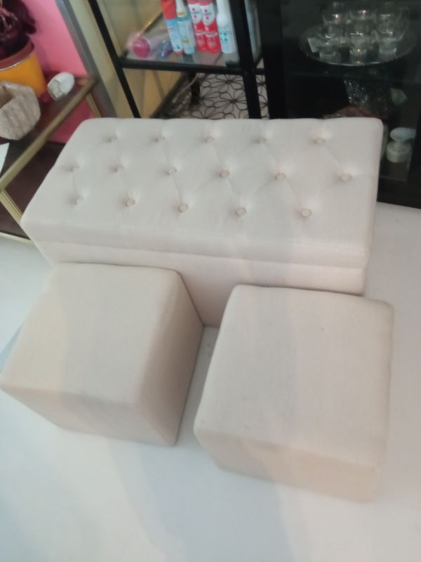 Cassapanca con 2 pouf Maison du Monde Cassapanca con 2 pouf Maison du Monde