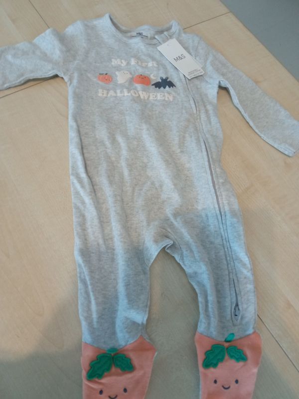 Tutina bimbo 3/6 mesi M&amp;S Halloween nuova