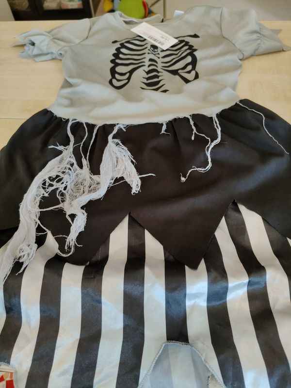 Costume Halloween bimba 7/10 anni
