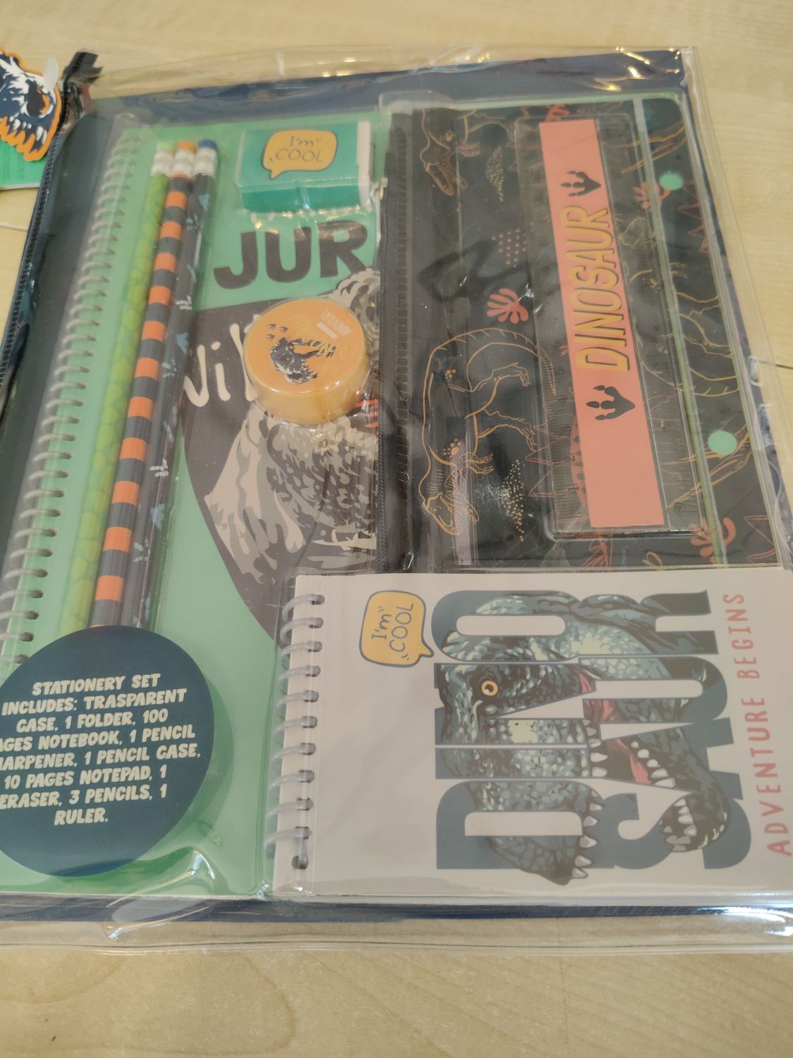 Set cancelleria dinosauro