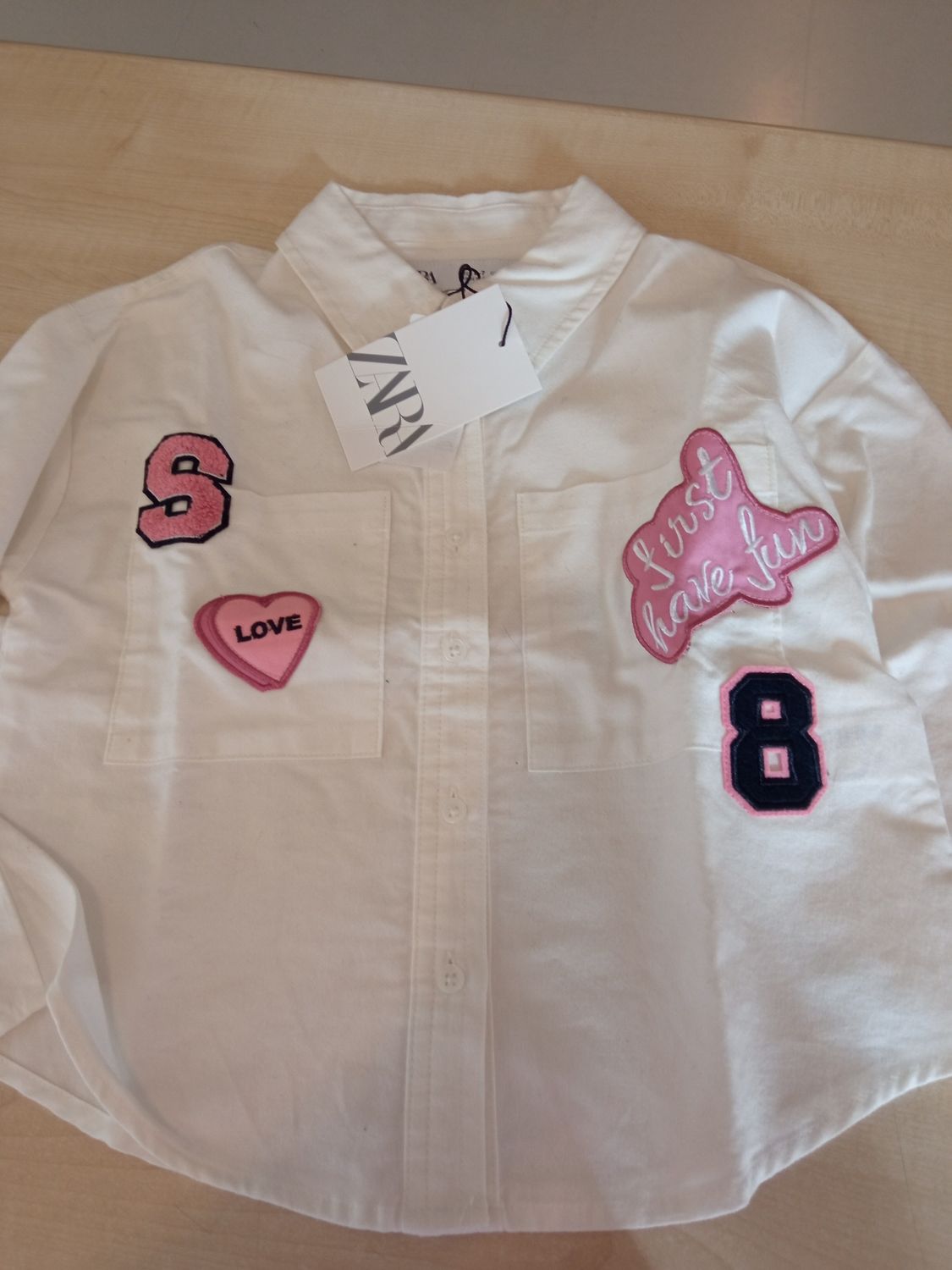 Camicia bimba 6/7 anni Zara nuova