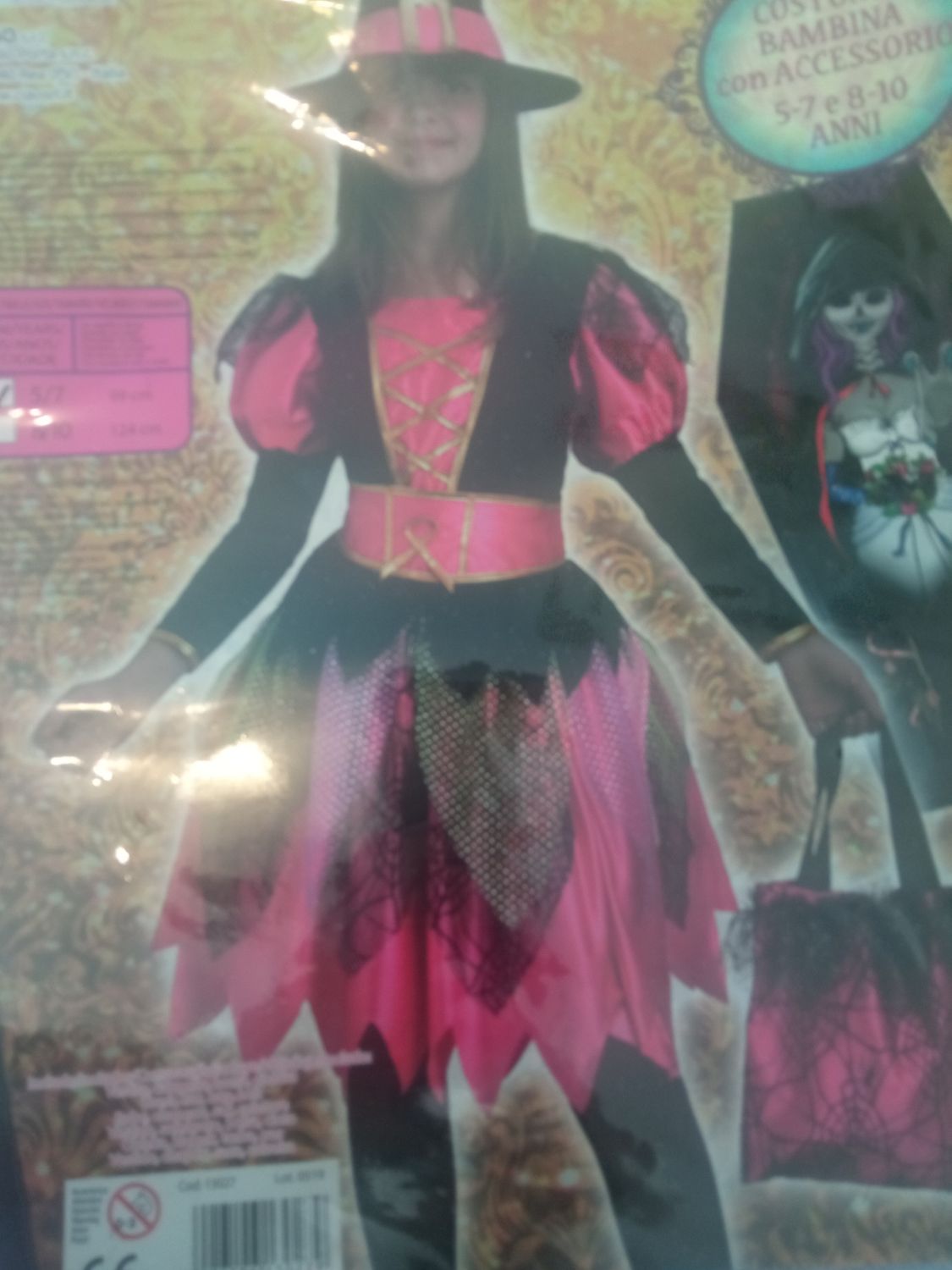 Costume Halloween bimba 5/7 anni