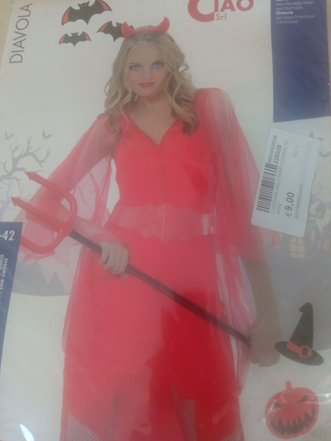 Costume Halloween donna tgg 40/42