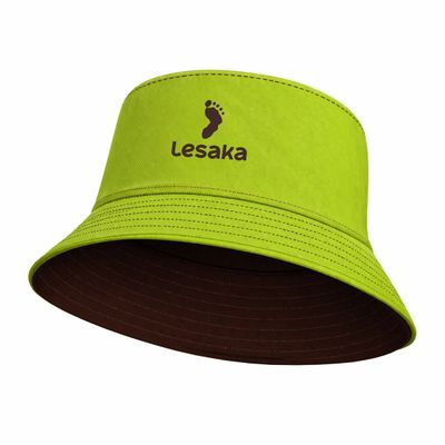 Reversible Lime &amp; Earth Bucket Hat