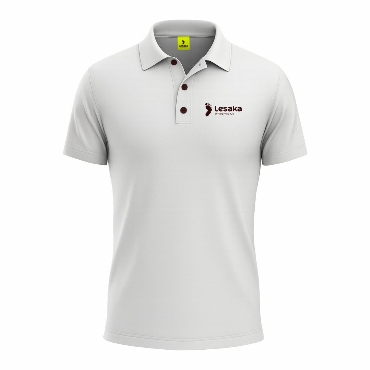 Men's White Short Sleeve Golf Shirt