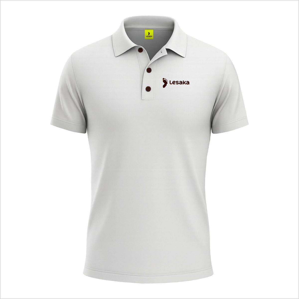 Men's White Short Sleeve Golf Shirt