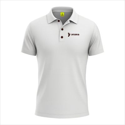 Men's White Short Sleeve Golf Shirt
